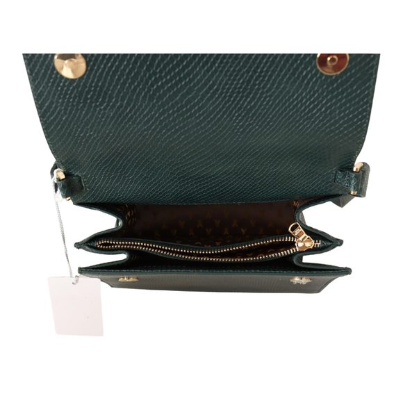 Patrizia Pepe Green Leather Embellished Shoulder Strap Women Bag - Picture 4 of 6